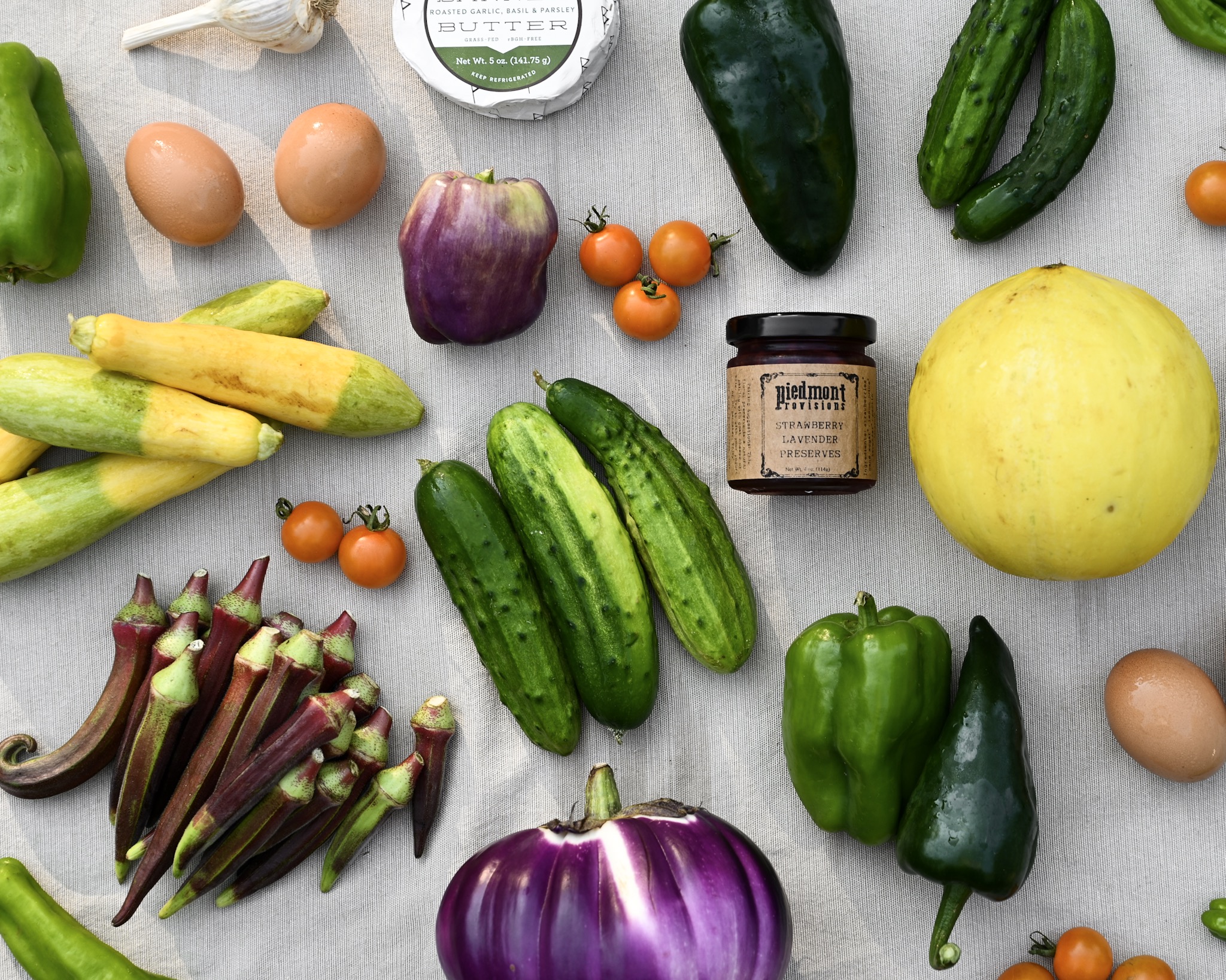 Collective Harvest produce lay flat